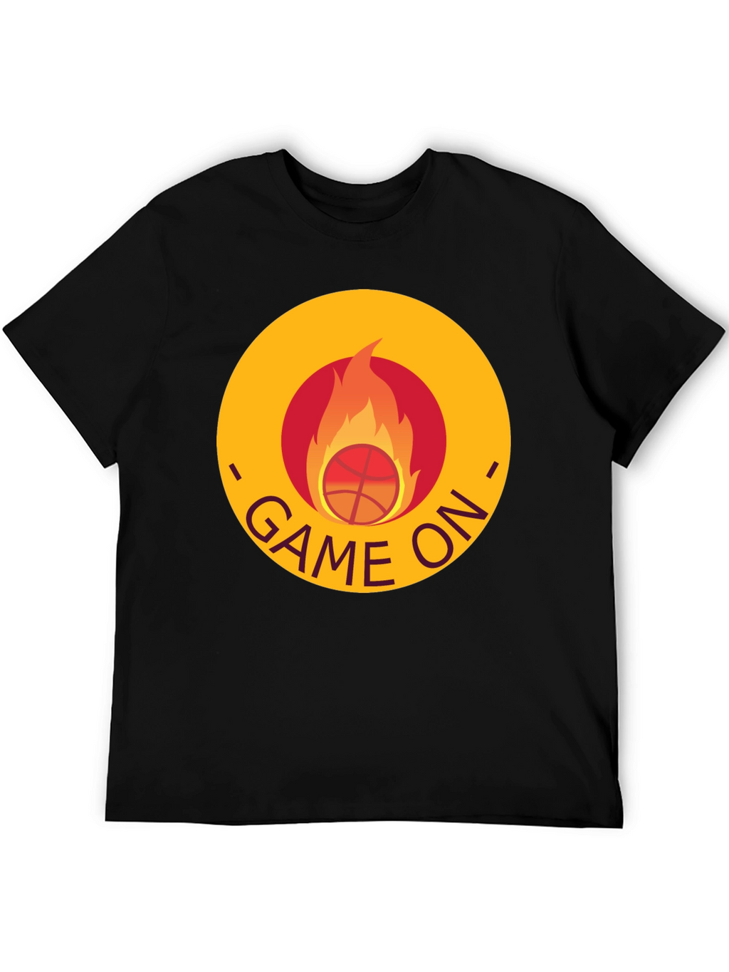 Game On Basketball Flame Graphic Tee