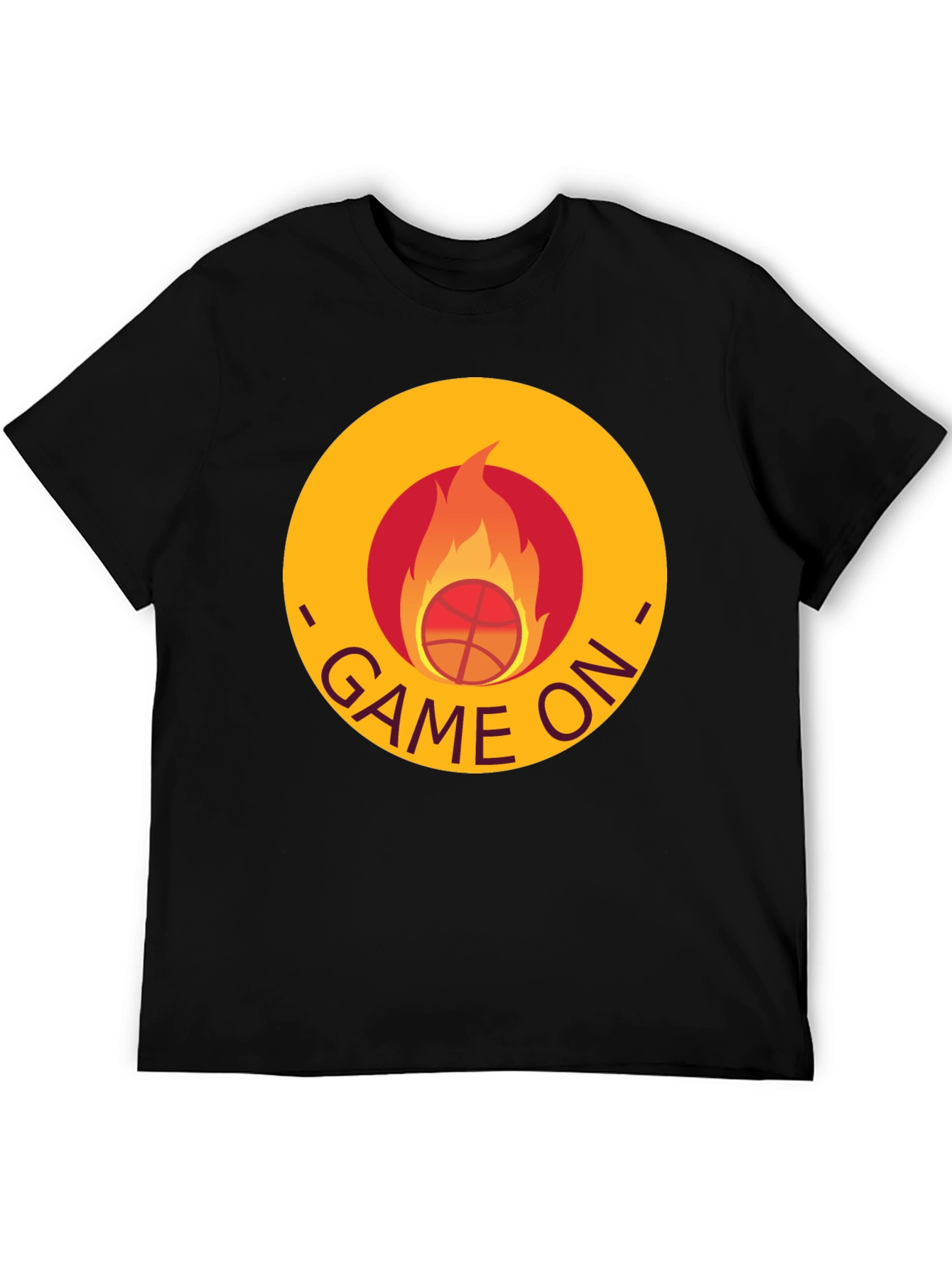 Game On Basketball Flame Graphic Tee