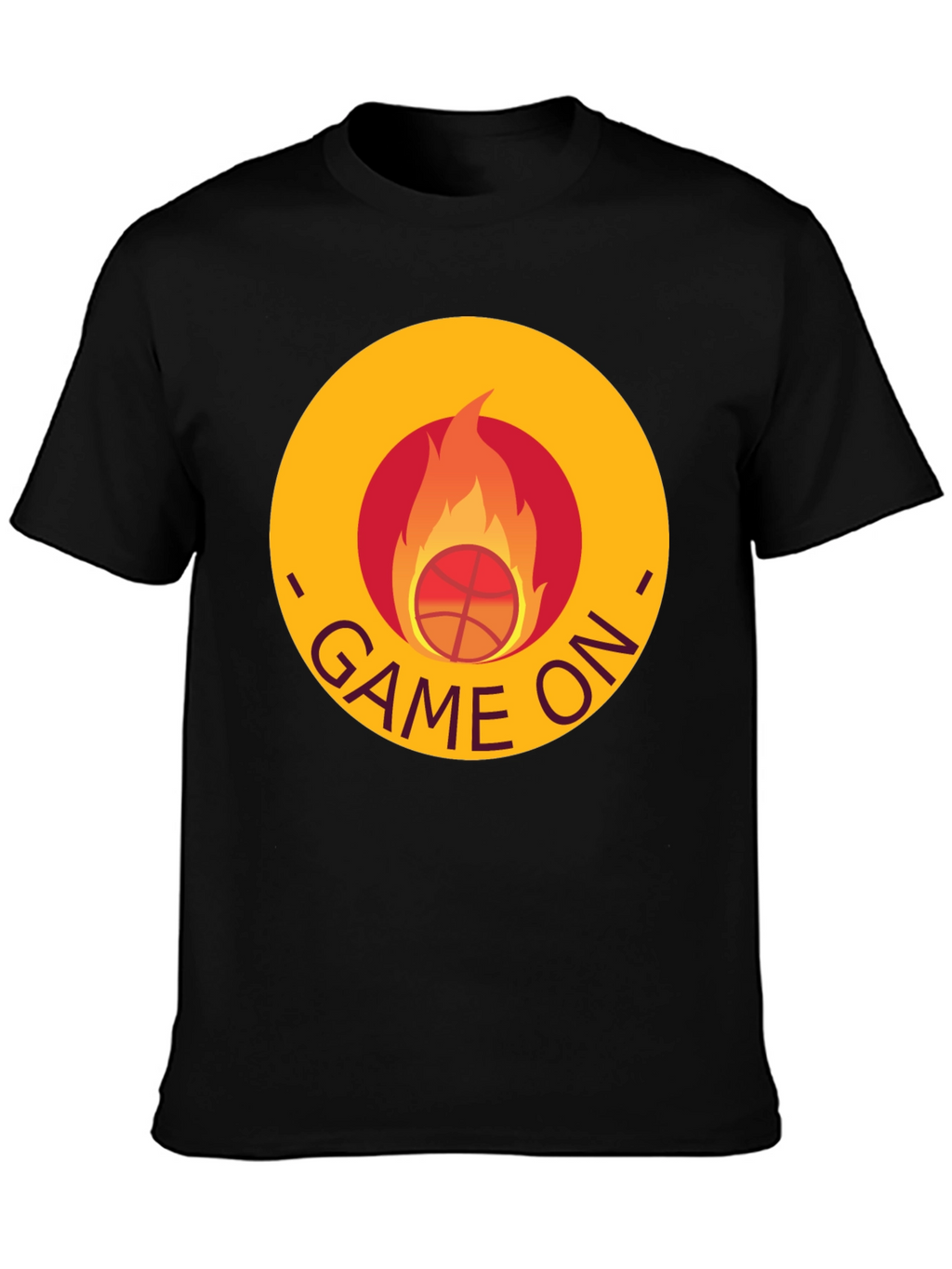 Game On Basketball Flame Graphic Tee
