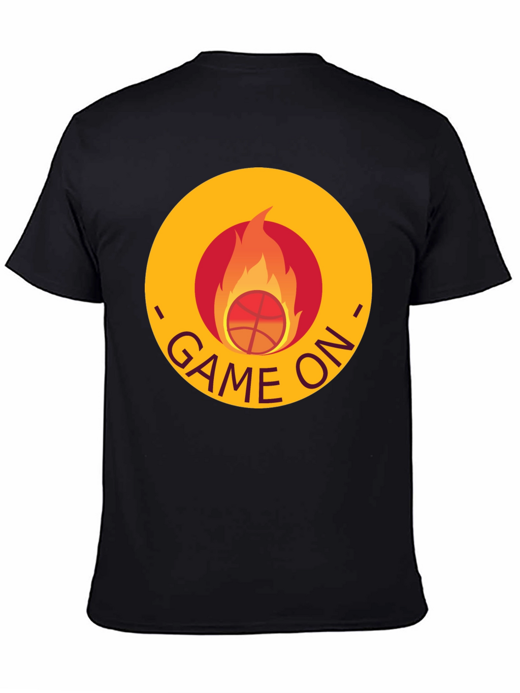 Game On Basketball Flame Graphic Tee