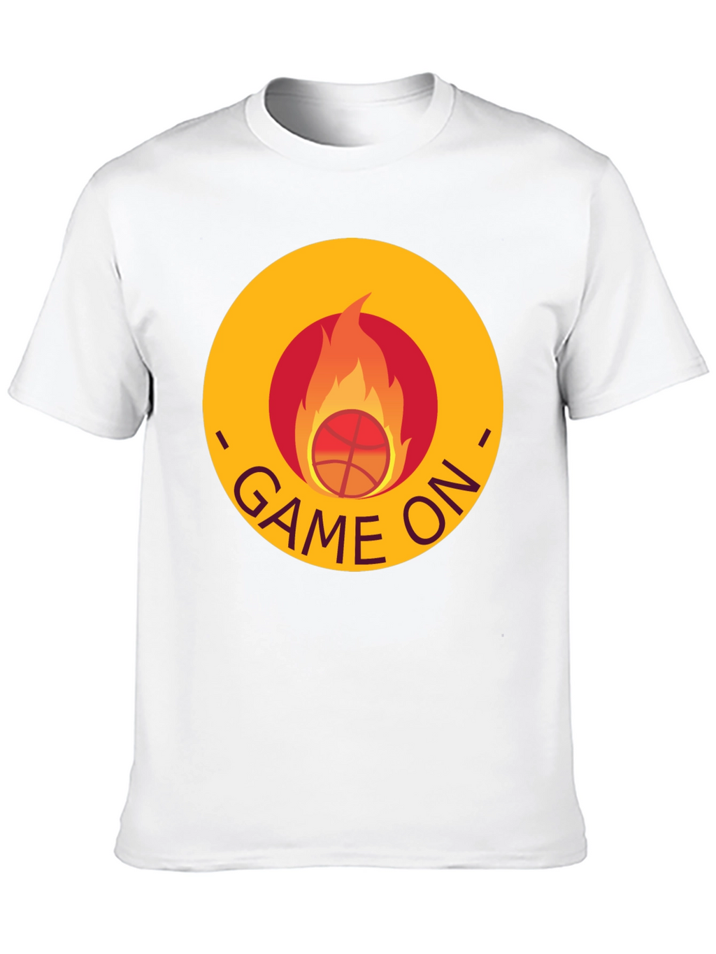 Game On Basketball Flame Graphic Tee
