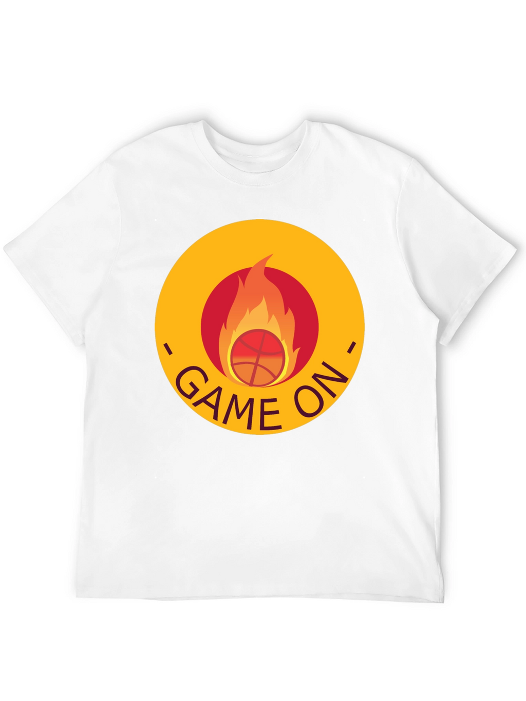 Game On Basketball Flame Graphic Tee