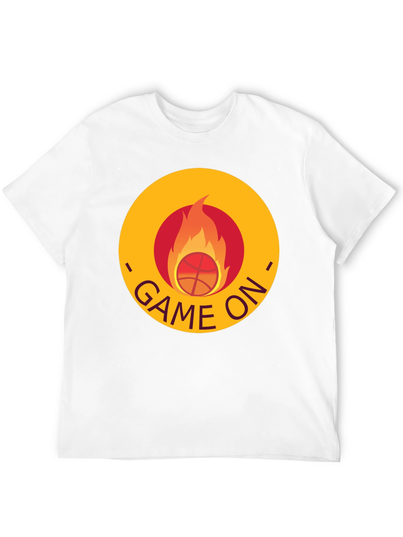 Game On Basketball Flame Graphic Tee