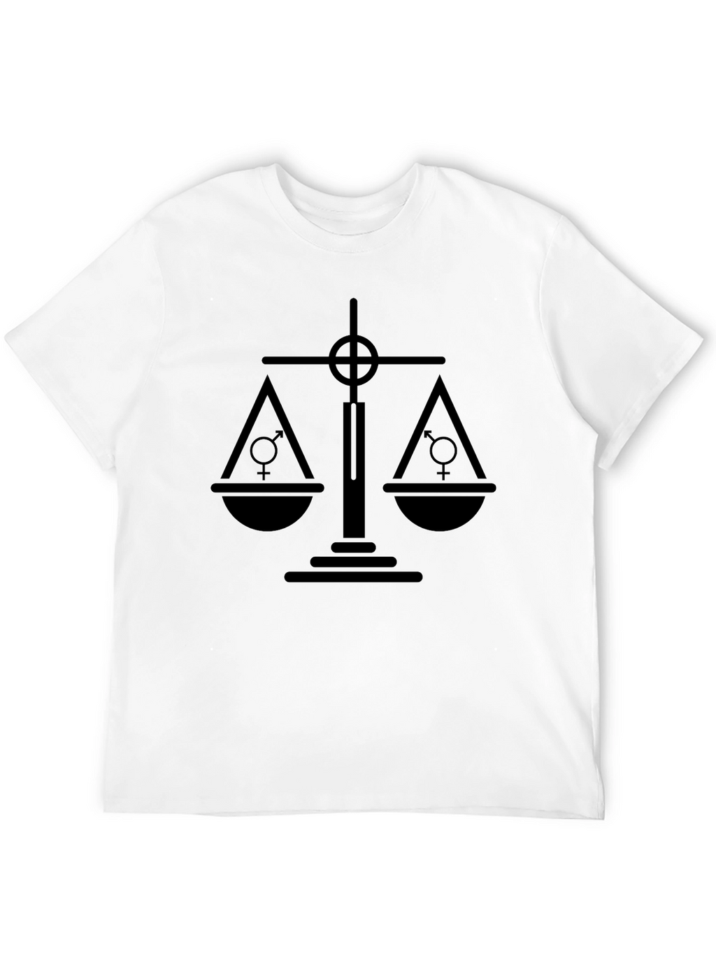 Gender Equality Scales Black Graphic Tee