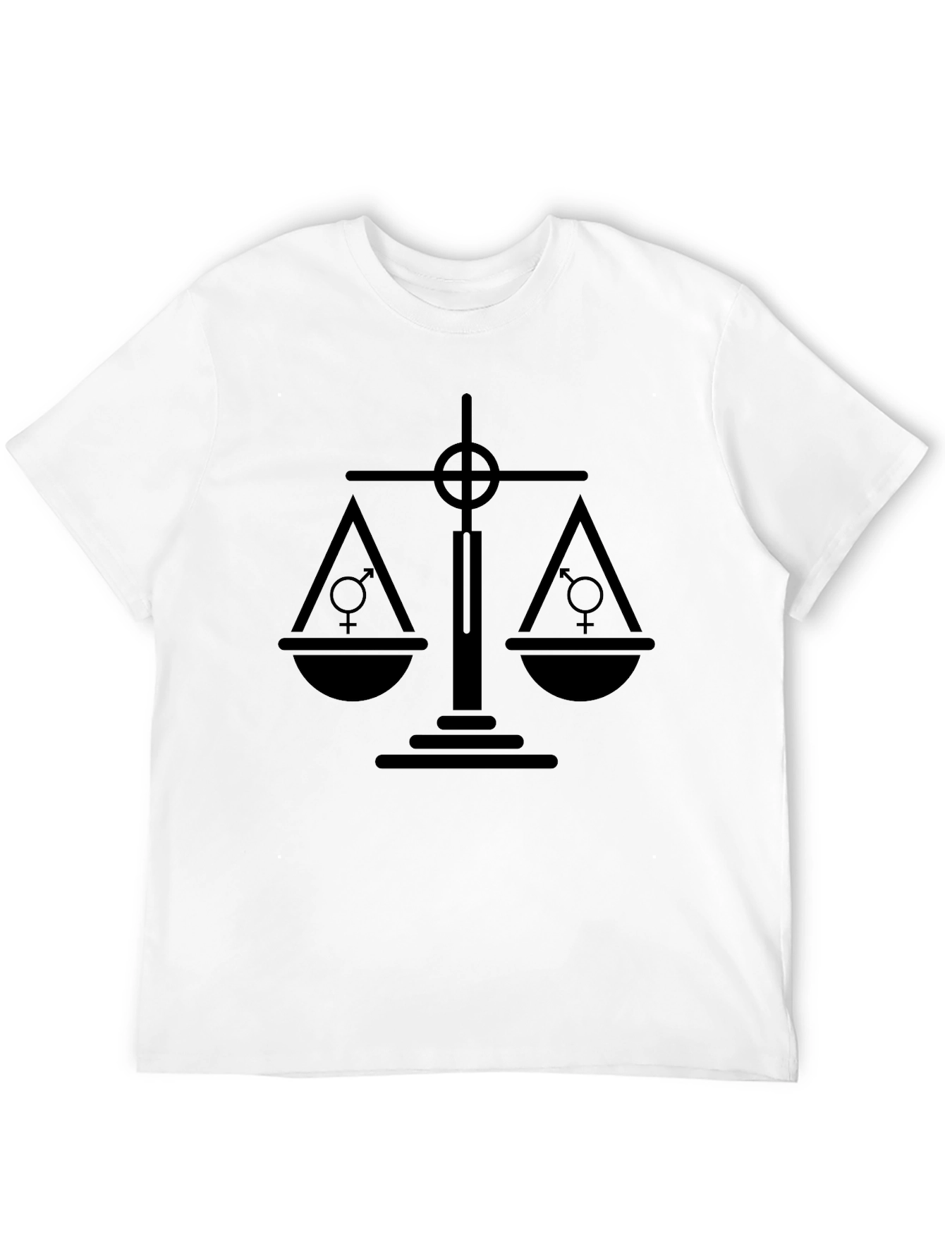 Gender Equality Scales Black Graphic Tee