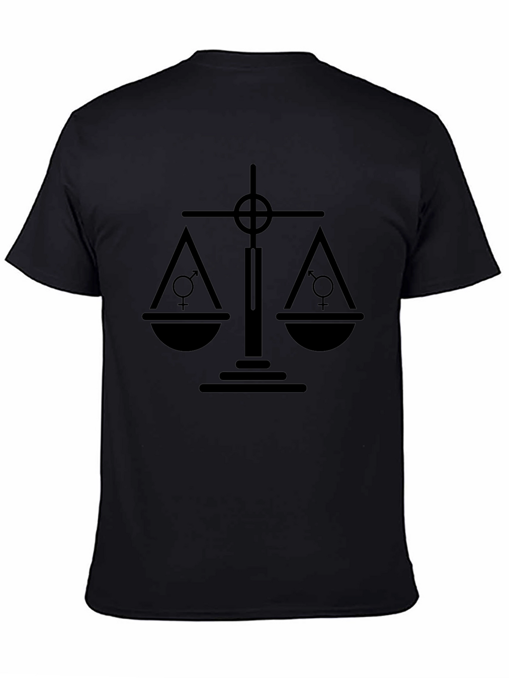 Gender Equality Scales Black Graphic Tee