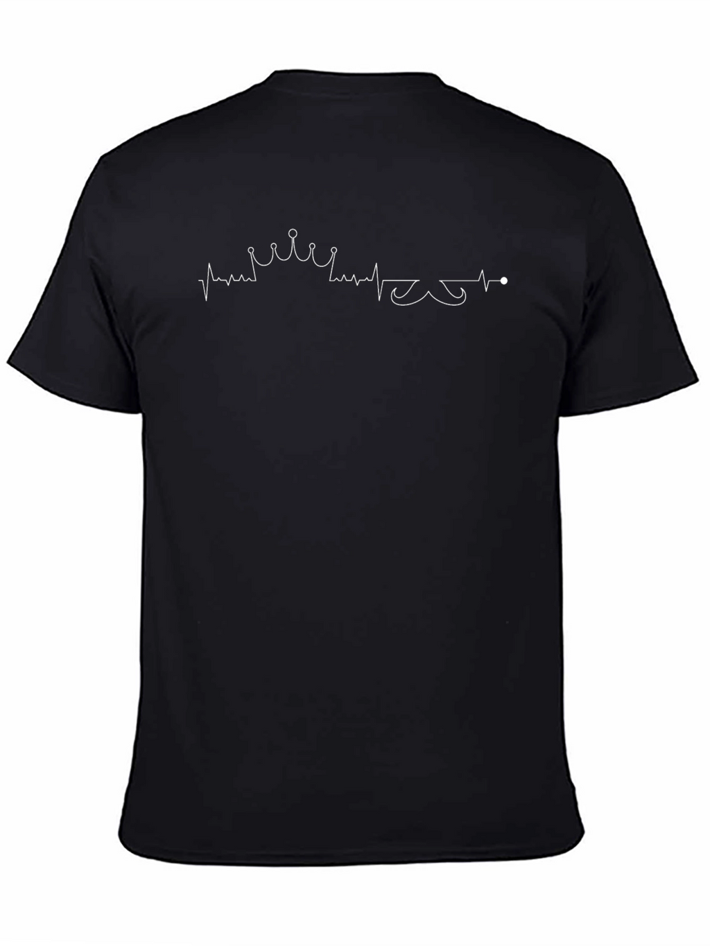 Heartbeat Crown T-Shirt - King/Queen Pulse Tee
