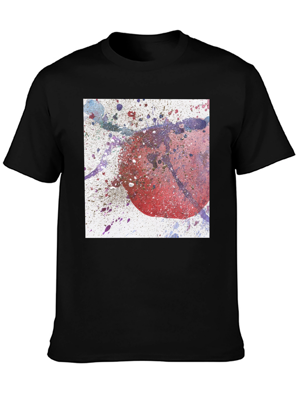Abstract Splatter Graphic Tee - Modern Art Design