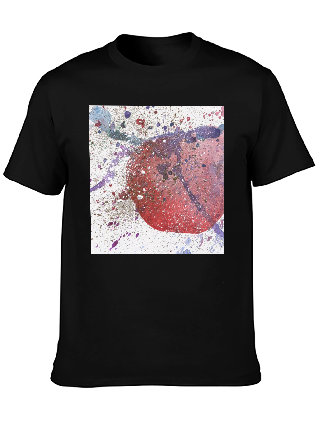 Abstract Splatter Graphic Tee - Modern Art Design