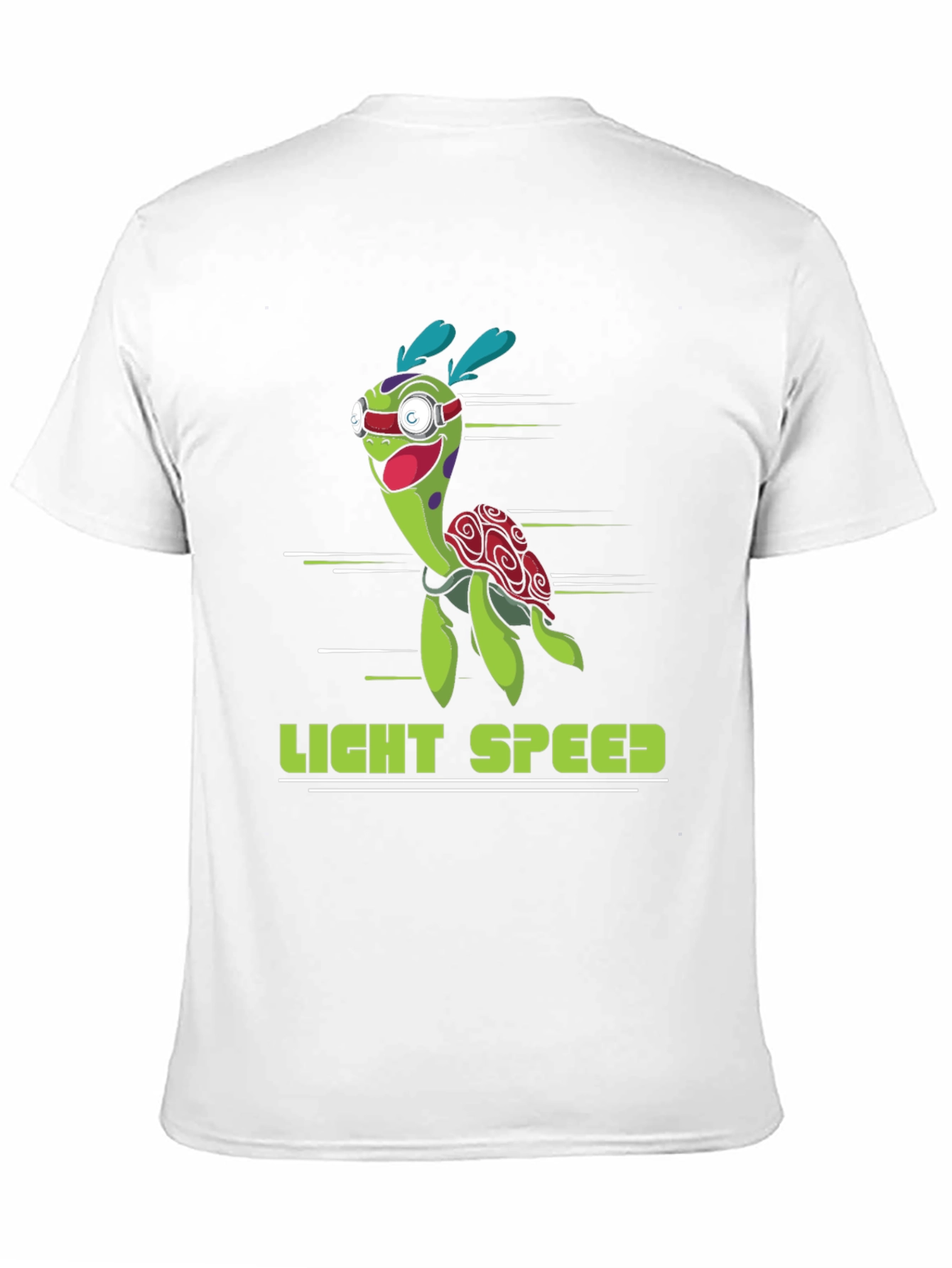 Light Speed Turtle Graphic T-Shirt - Black