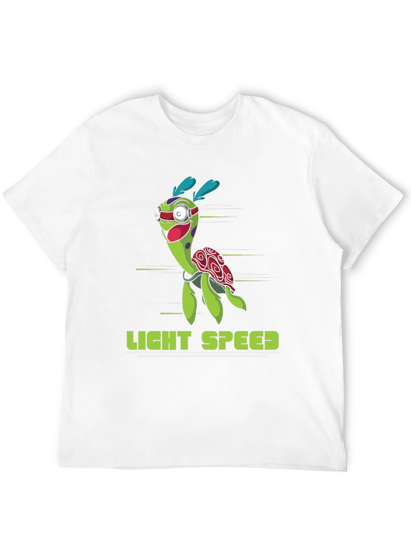 Light Speed Turtle Graphic T-Shirt - Black