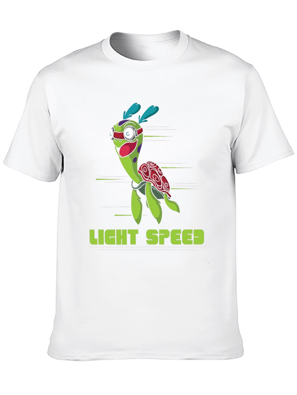 Light Speed Turtle Graphic T-Shirt - Black