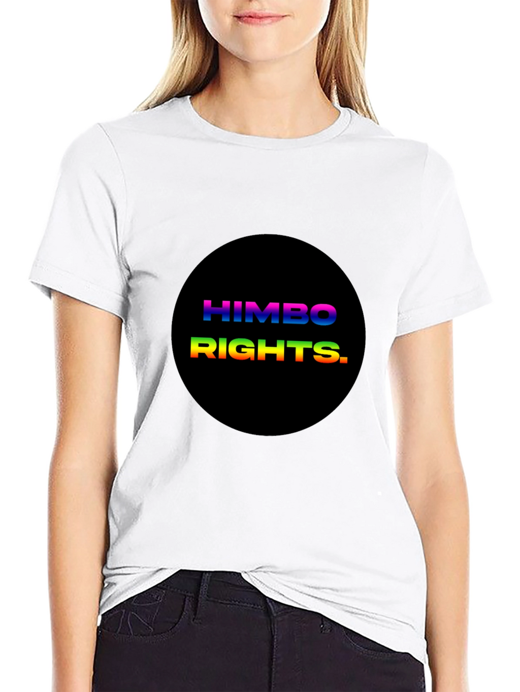 HIMBO RIGHTS Tee - Rainbow Text Pride Shirt