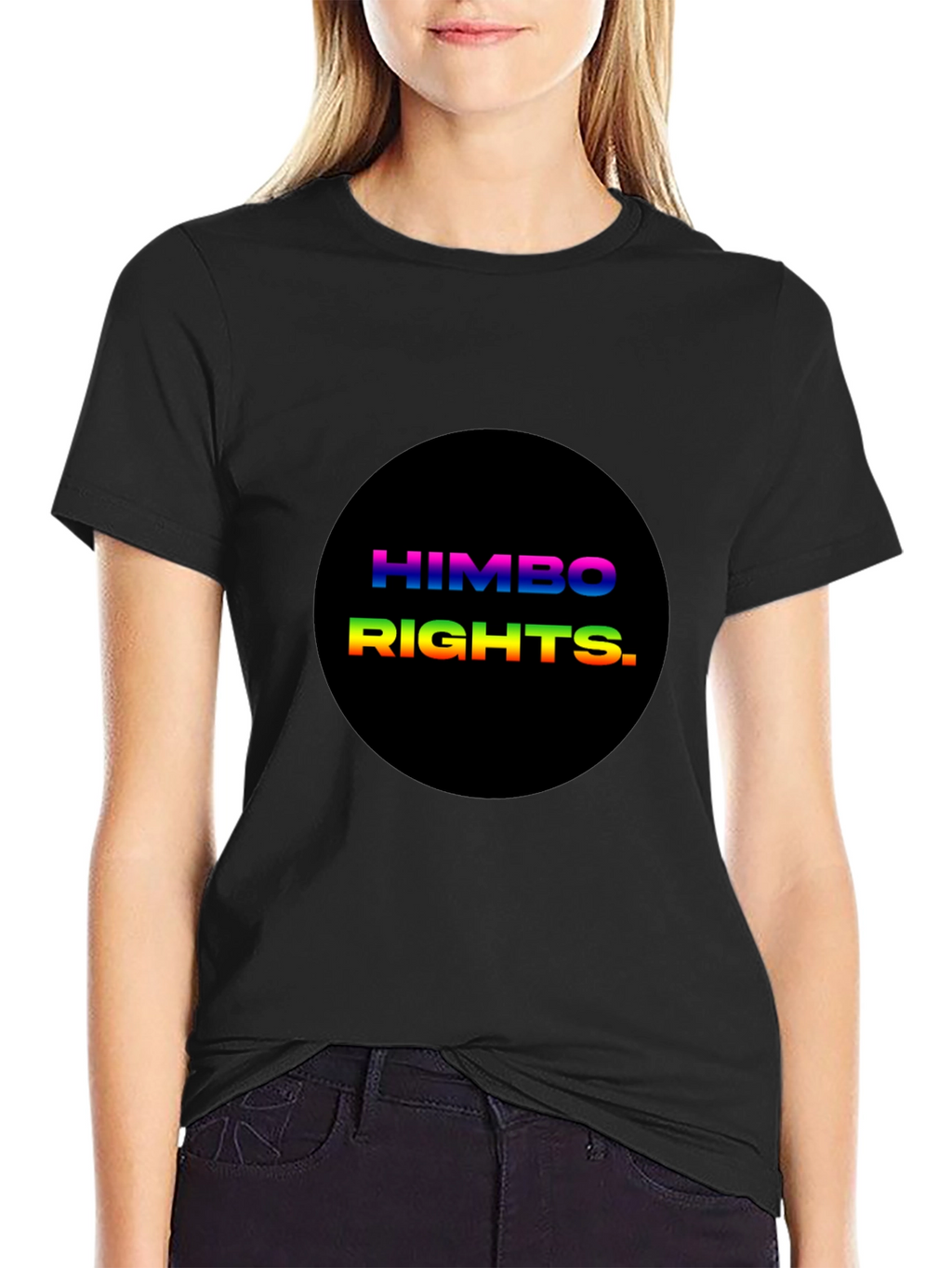HIMBO RIGHTS Tee - Rainbow Text Pride Shirt