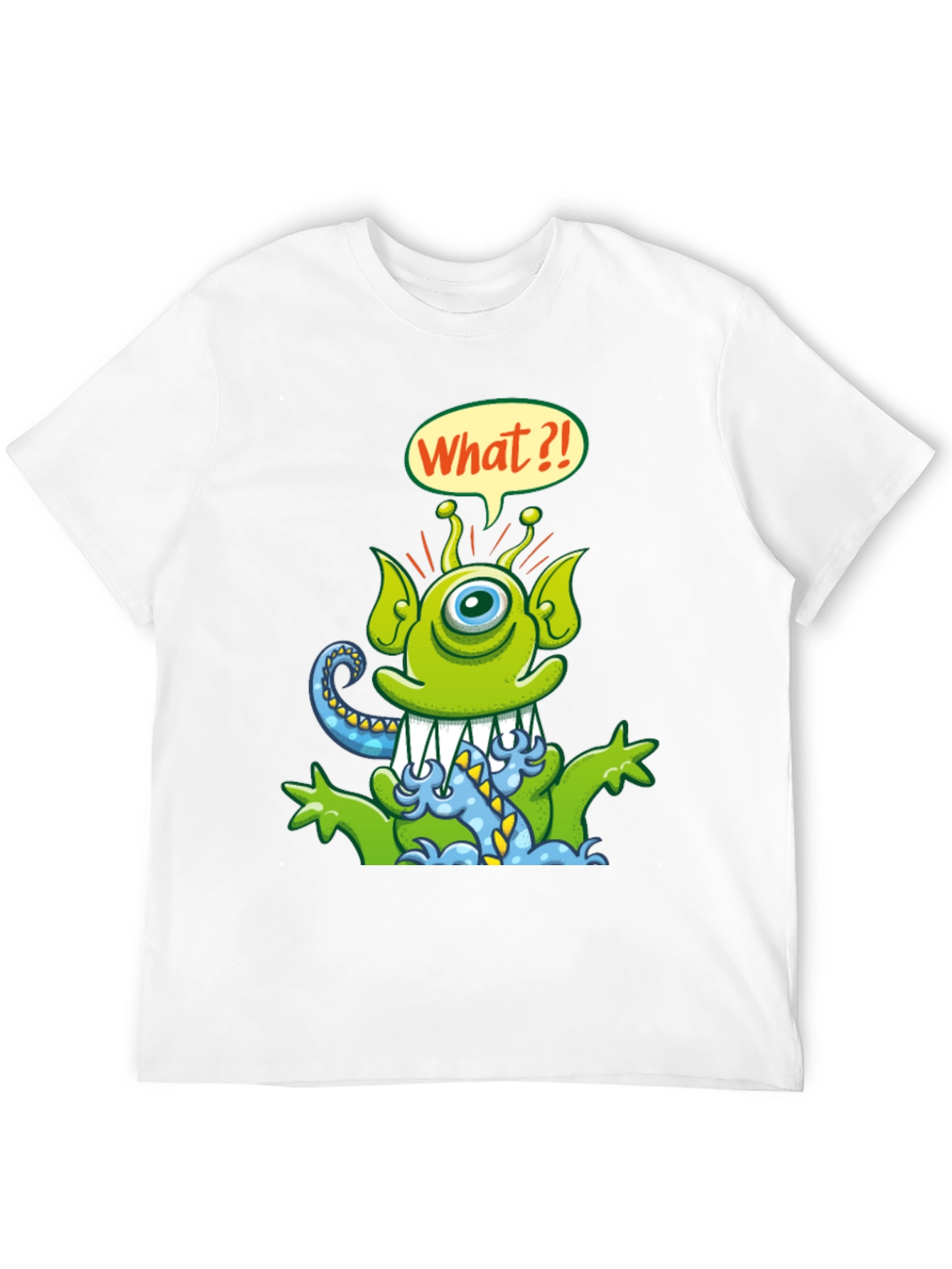 Funny Alien Cartoon Graphic T-Shirt
