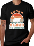 Chonk A Lawd He Comin! Cat T-Shirt