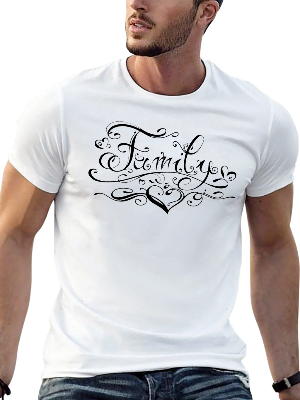 Family Heart Graphic T-Shirt - Stylish Casual Wear