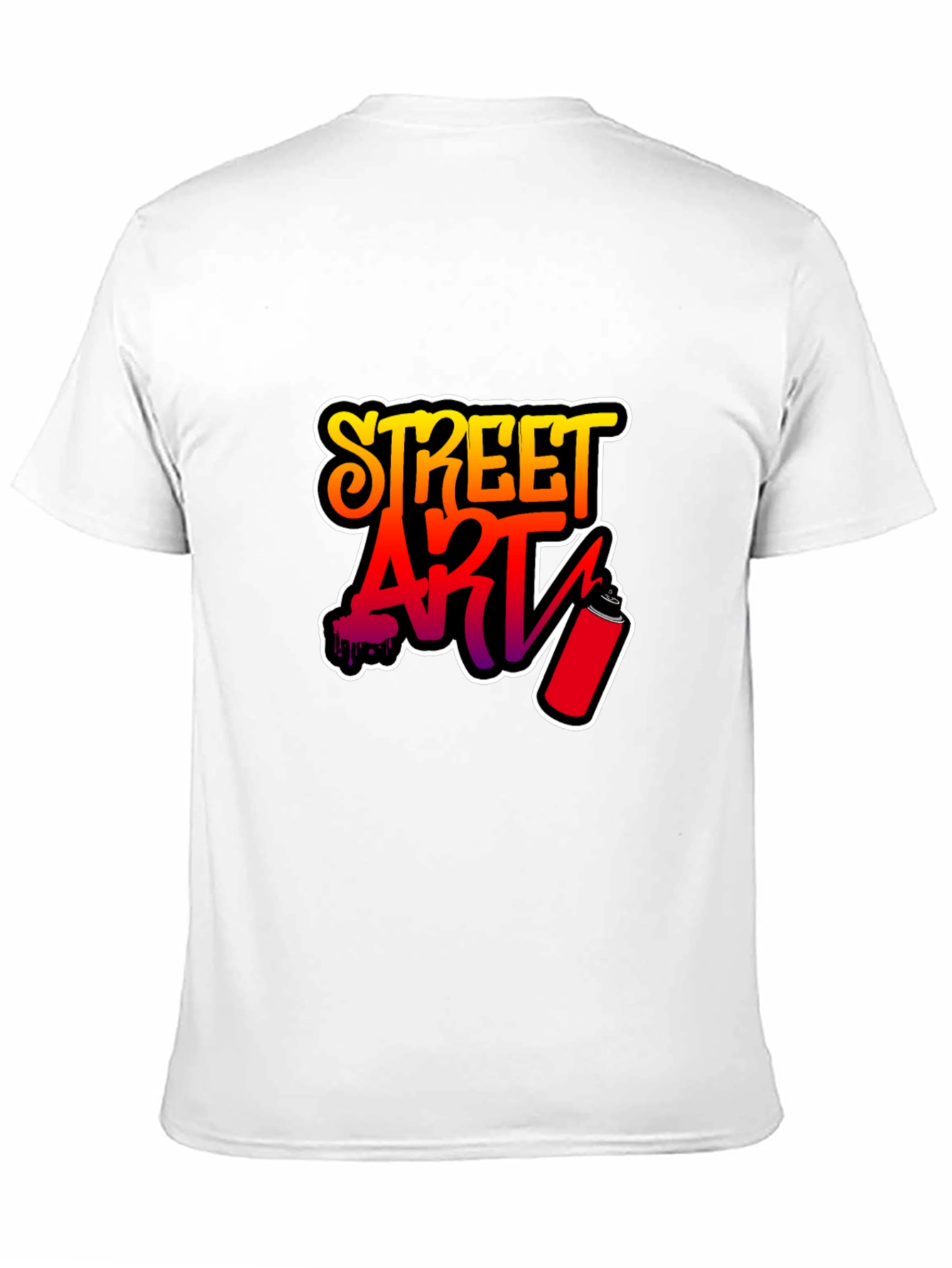 Street Art Graphic Tee - Black Cotton T-Shirt
