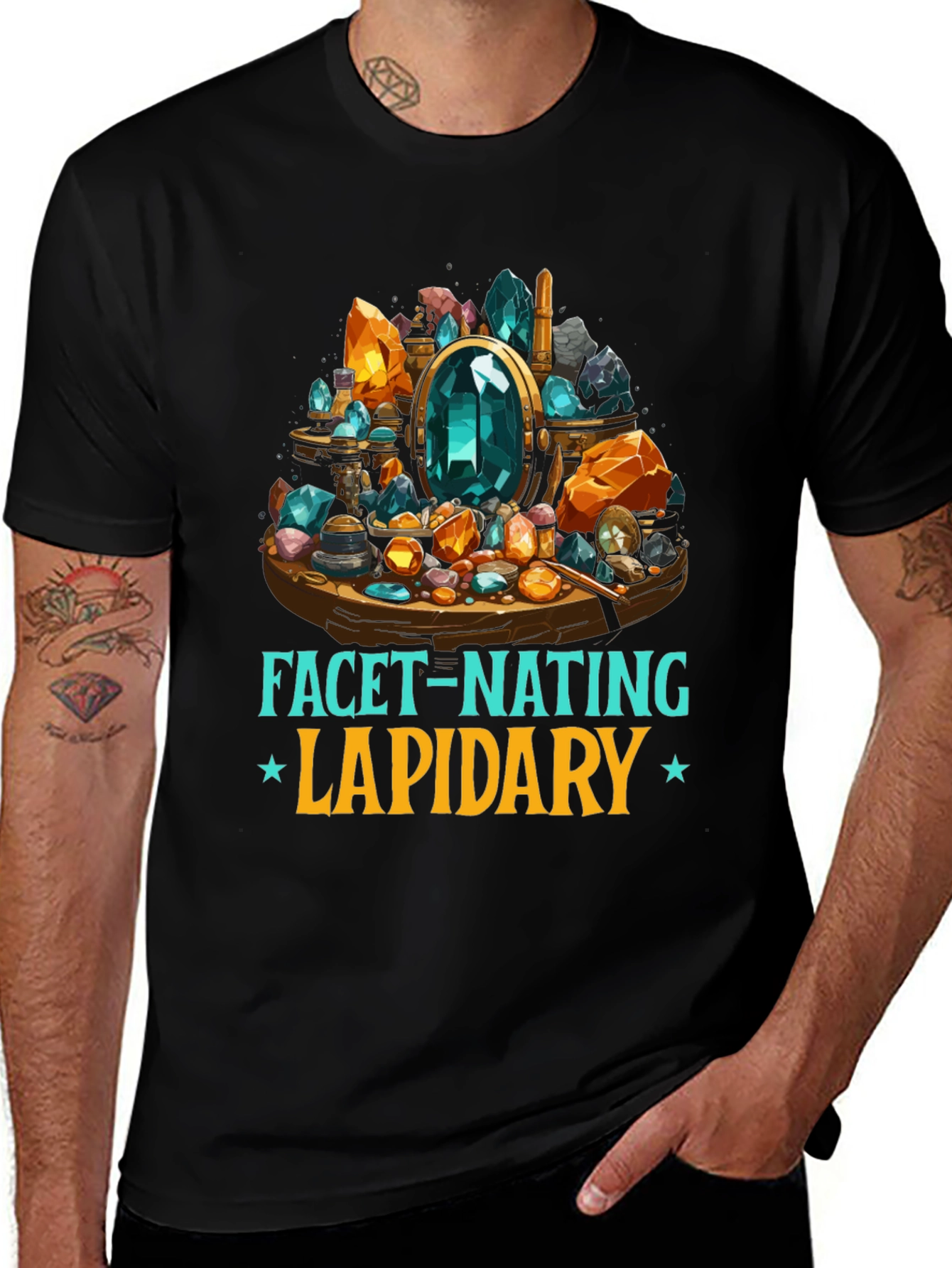 Facet-Nating Lapidary T-Shirt Gemstone Design