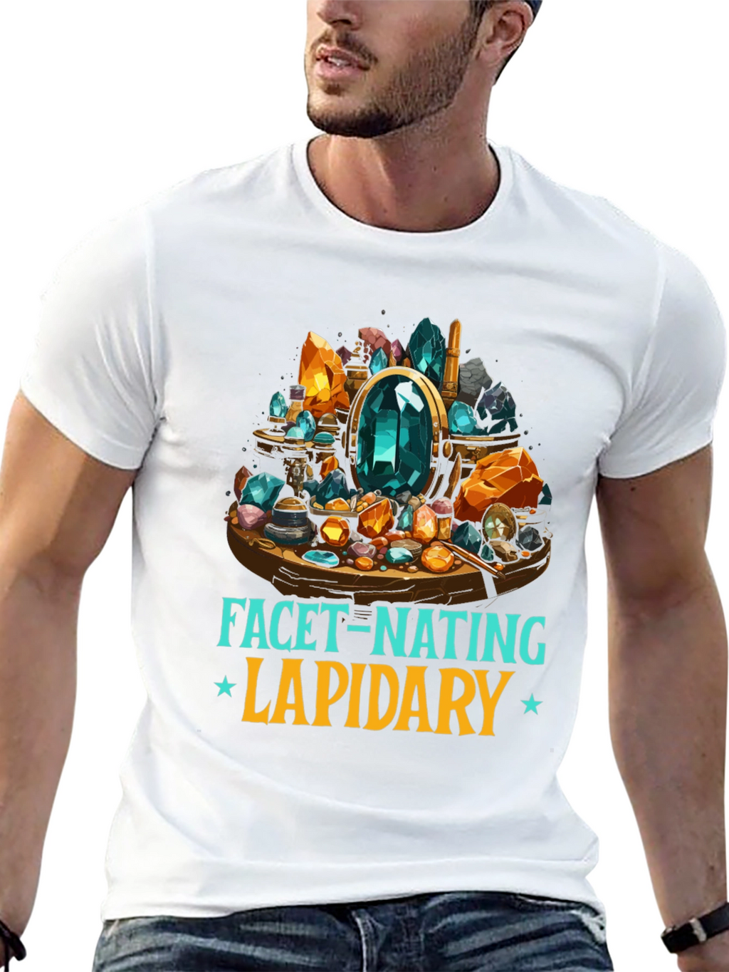 Facet-Nating Lapidary T-Shirt Gemstone Design