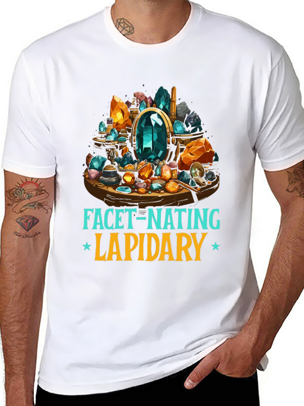 Facet-Nating Lapidary T-Shirt Gemstone Design