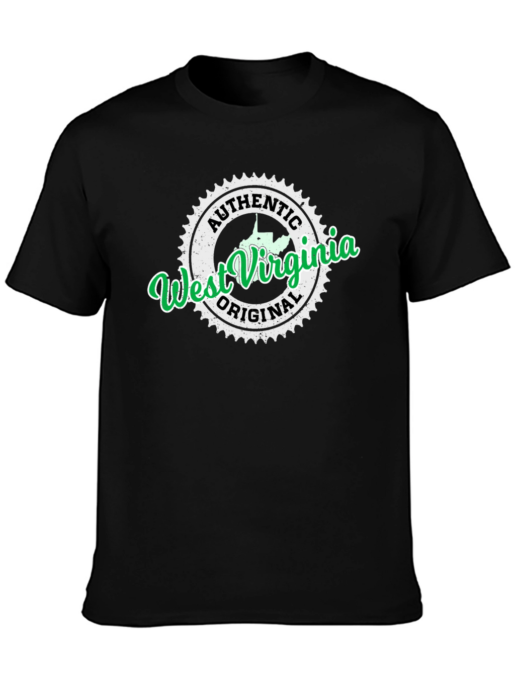 Authentic West Virginia Black T-Shirt