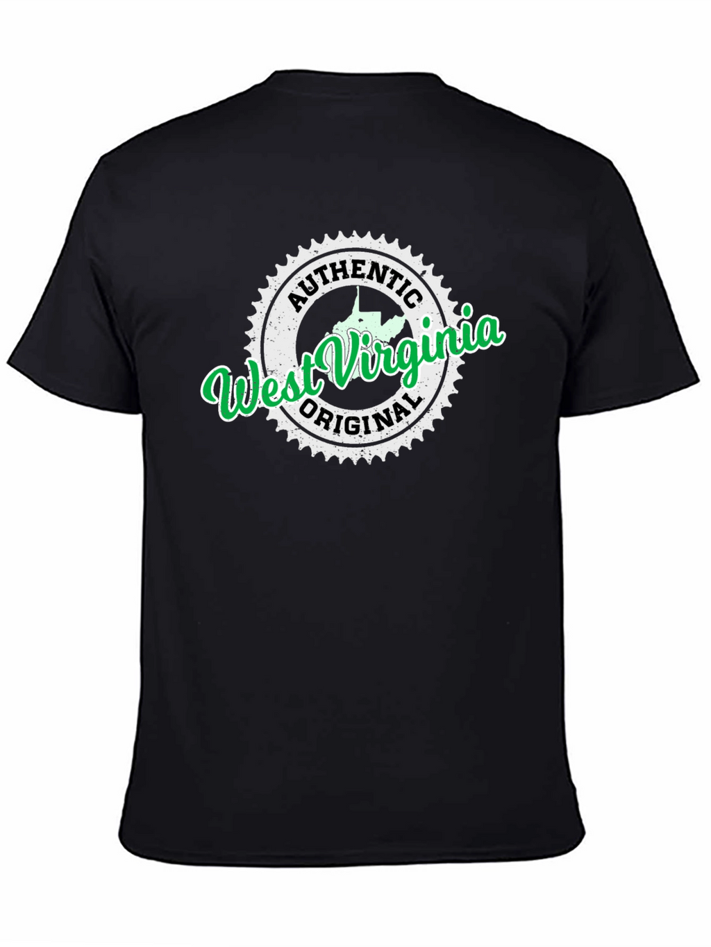 Authentic West Virginia Black T-Shirt