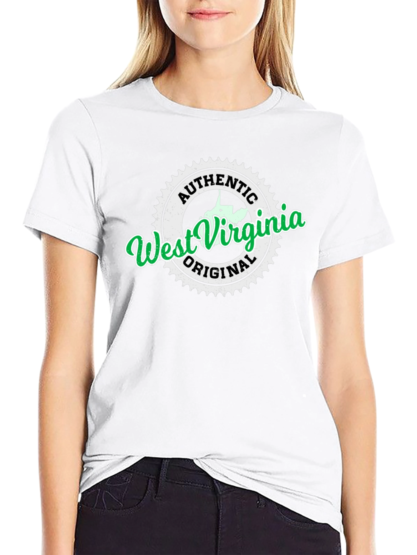 Authentic West Virginia Black T-Shirt