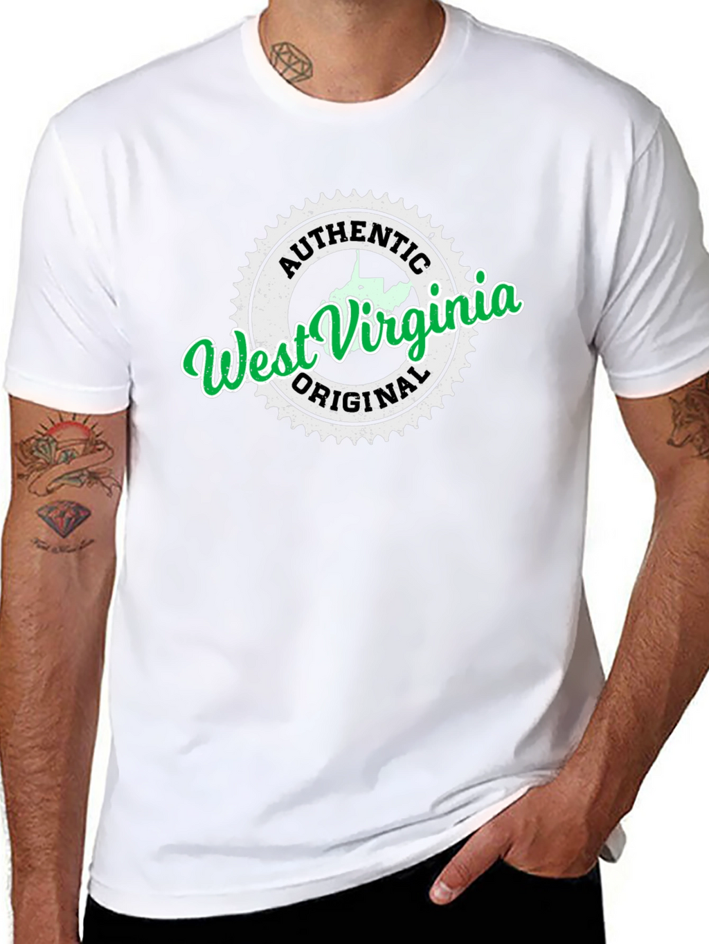 Authentic West Virginia Black T-Shirt
