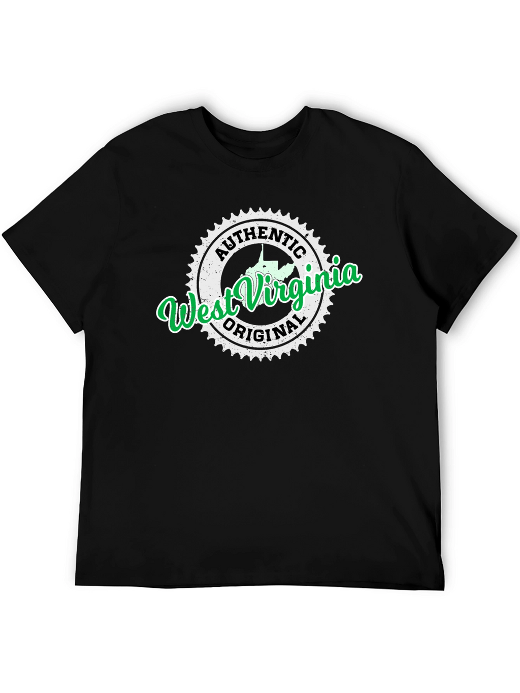 Authentic West Virginia Black T-Shirt
