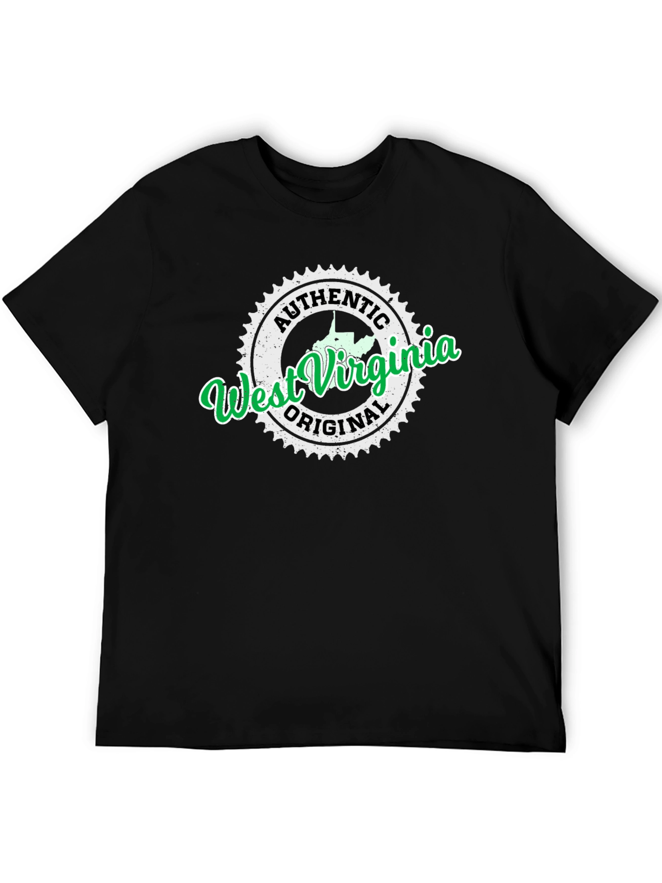 Authentic West Virginia Black T-Shirt