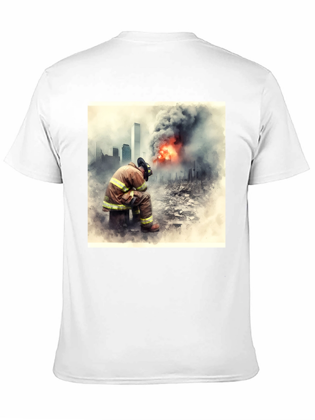 Firefighter Tribute T-Shirt - 9/11 Memorial