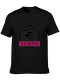 Tempo Drummer Tee - Black Graphic Music Shirt