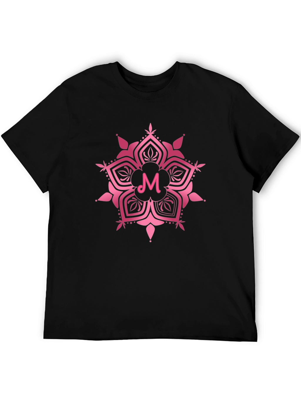Pink Mandala M Letter T-Shirt