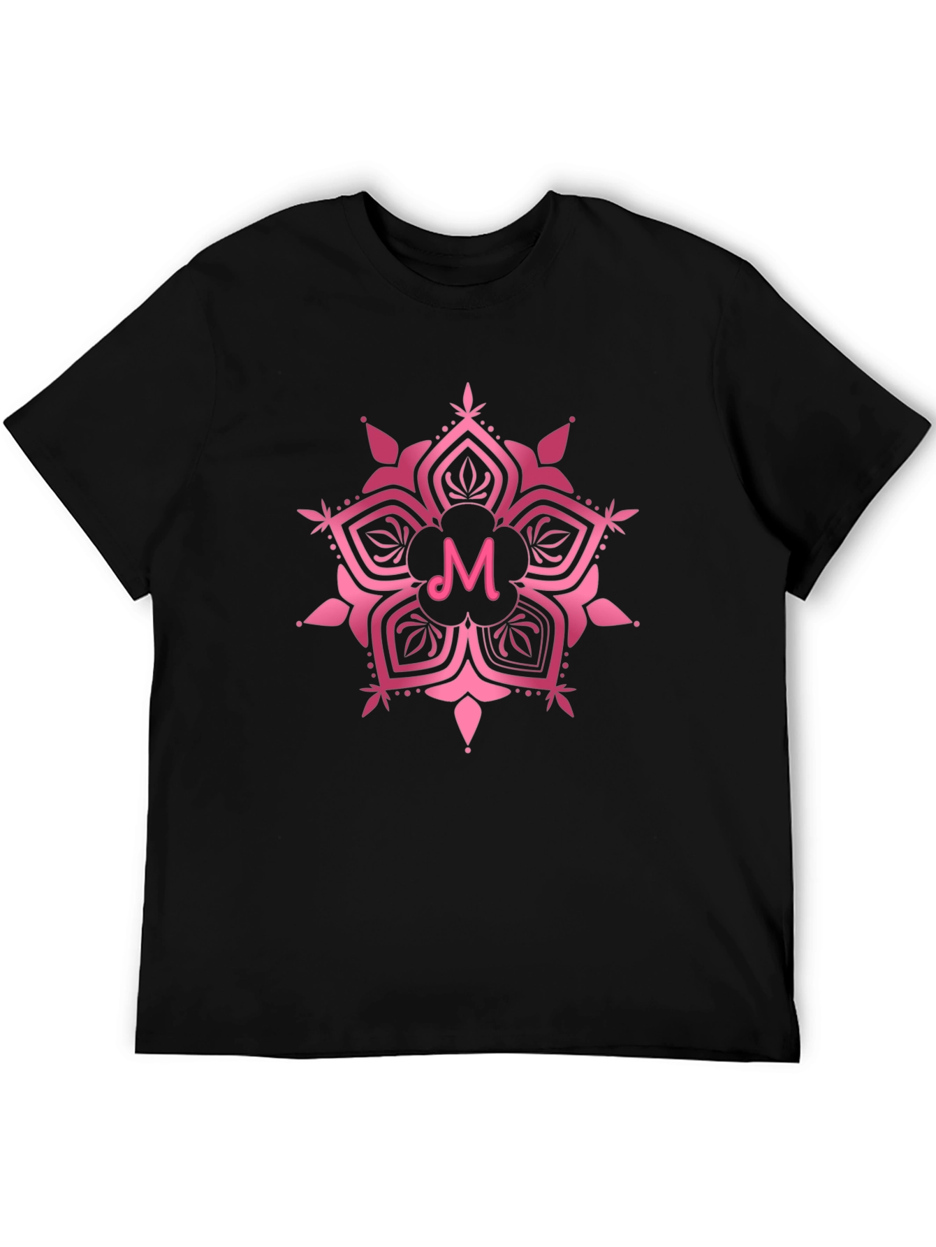 Pink Mandala M Letter T-Shirt