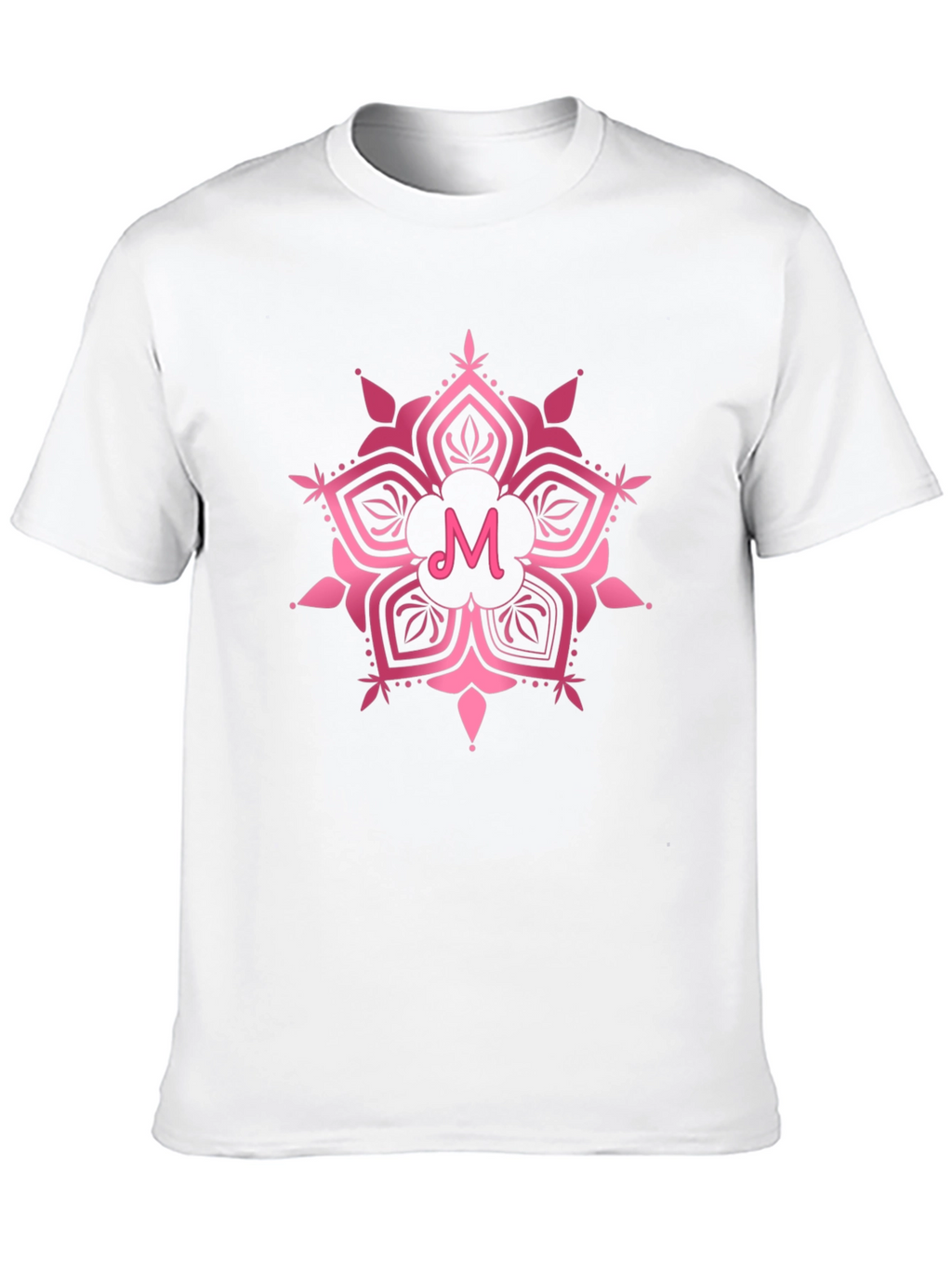 Pink Mandala M Letter T-Shirt