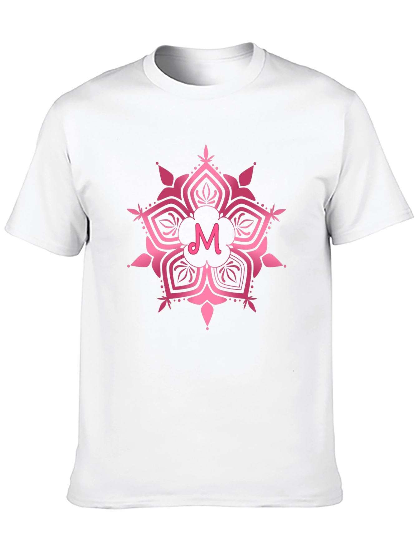 Pink Mandala M Letter T-Shirt