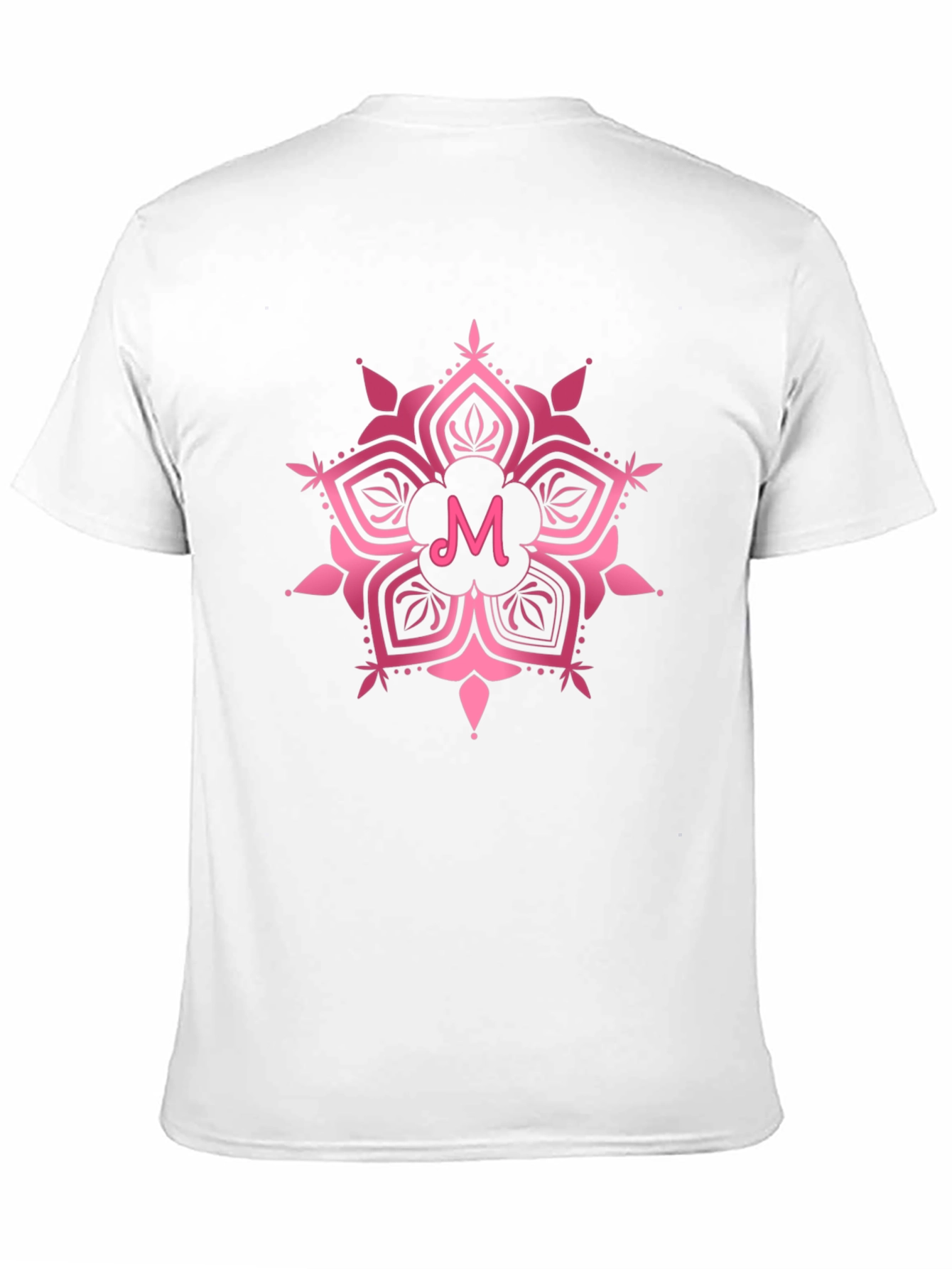 Pink Mandala M Letter T-Shirt
