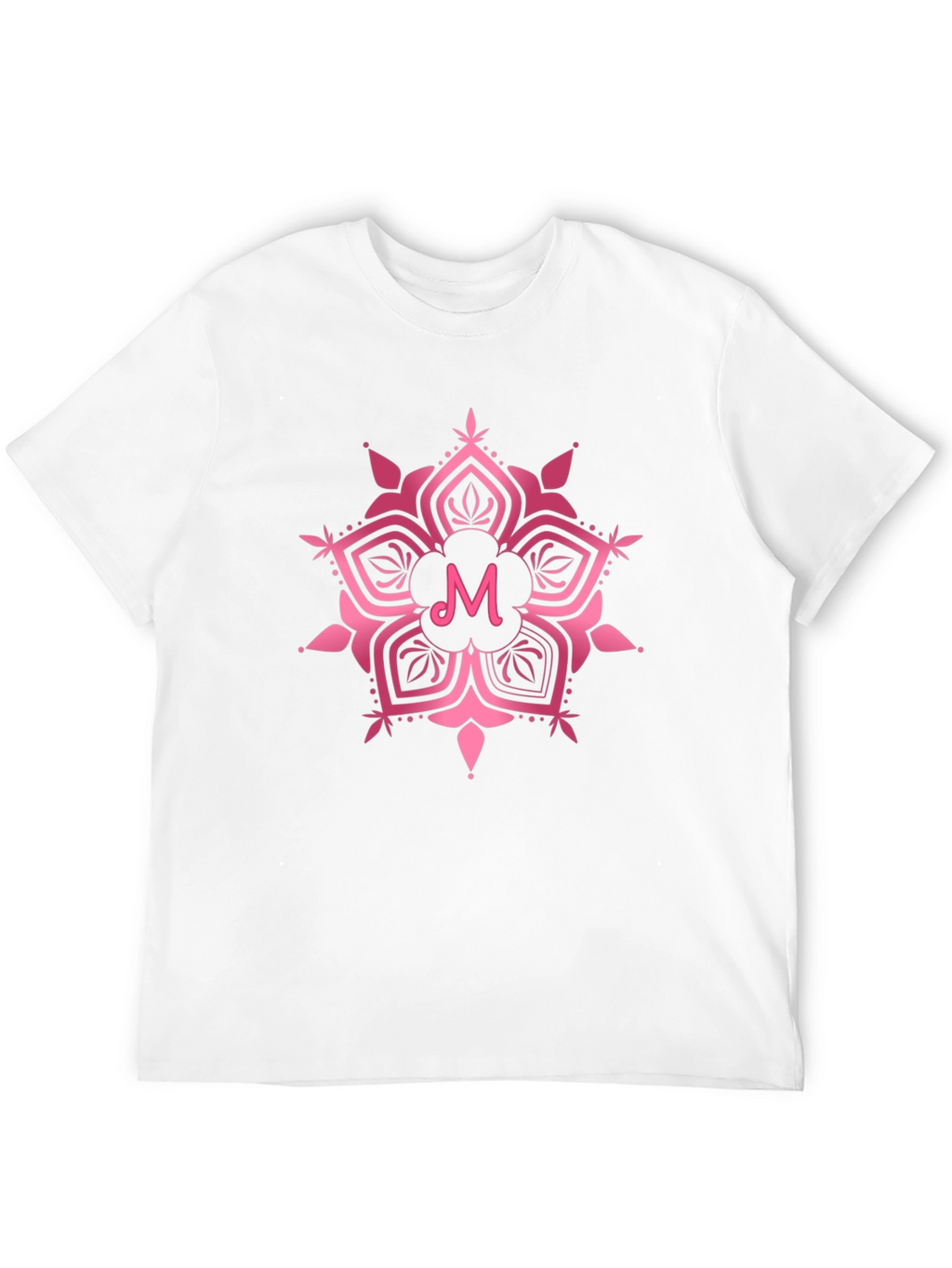 Pink Mandala M Letter T-Shirt