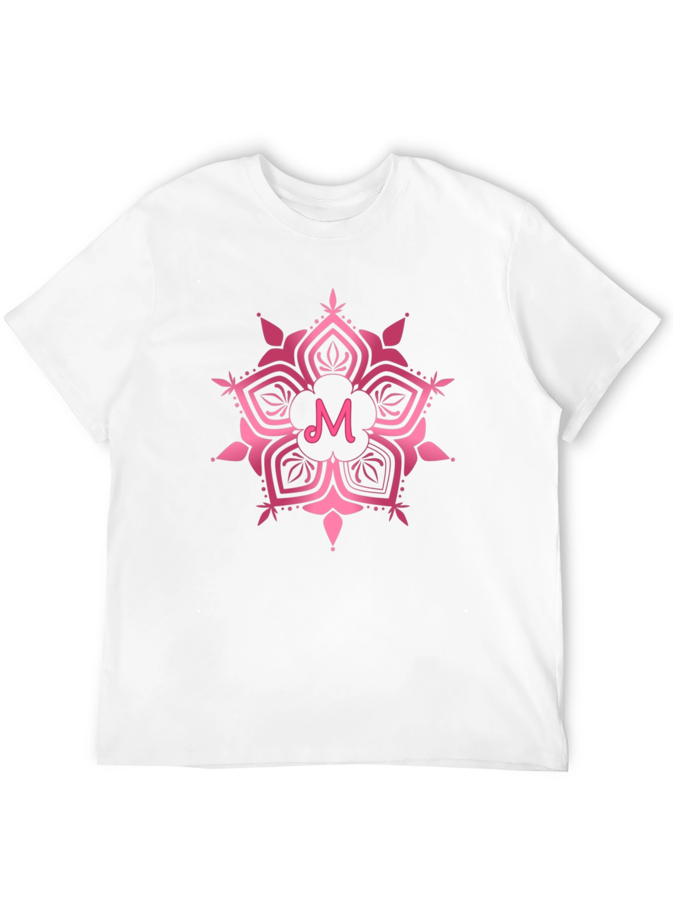 Pink Mandala M Letter T-Shirt