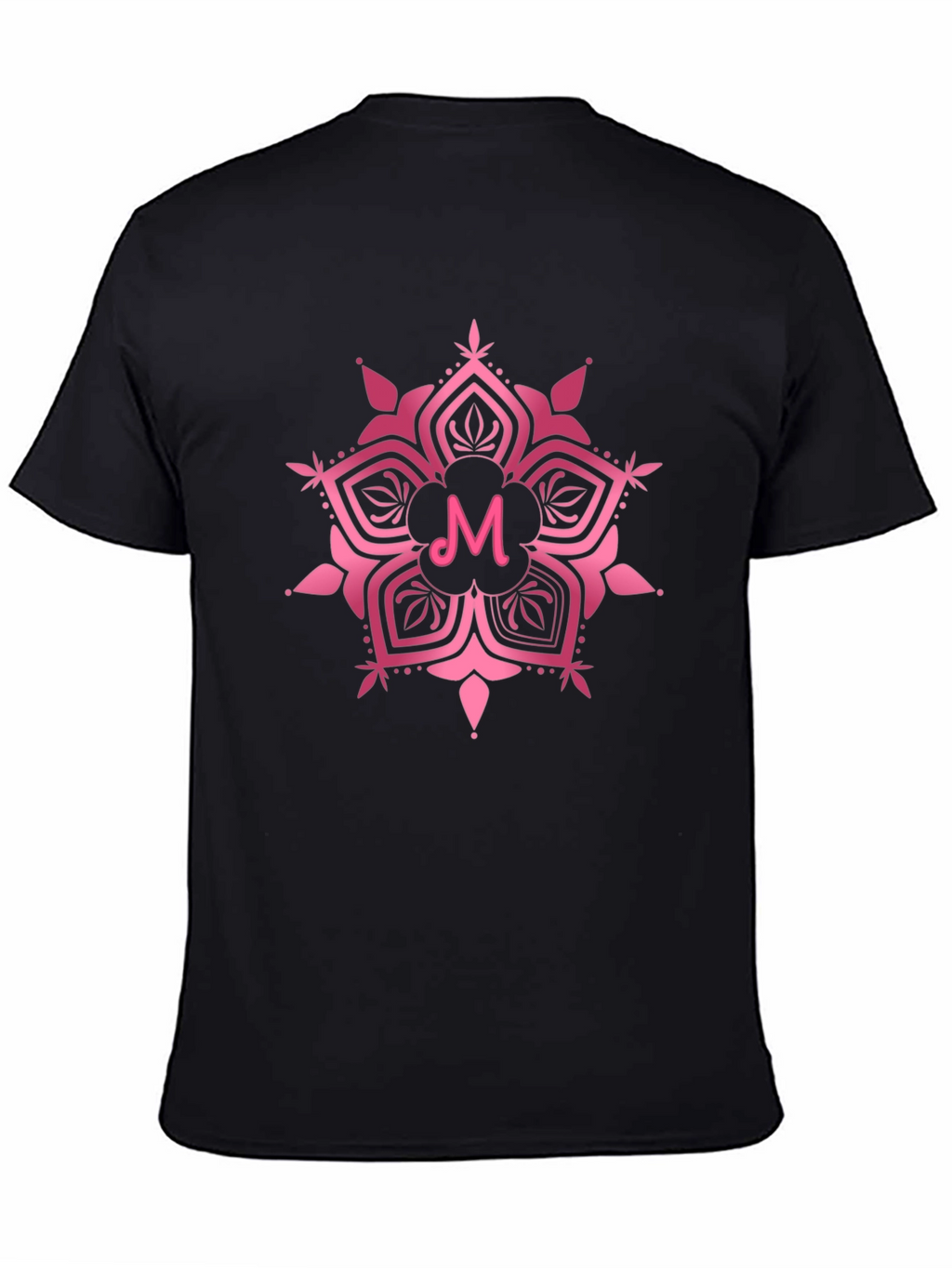 Pink Mandala M Letter T-Shirt