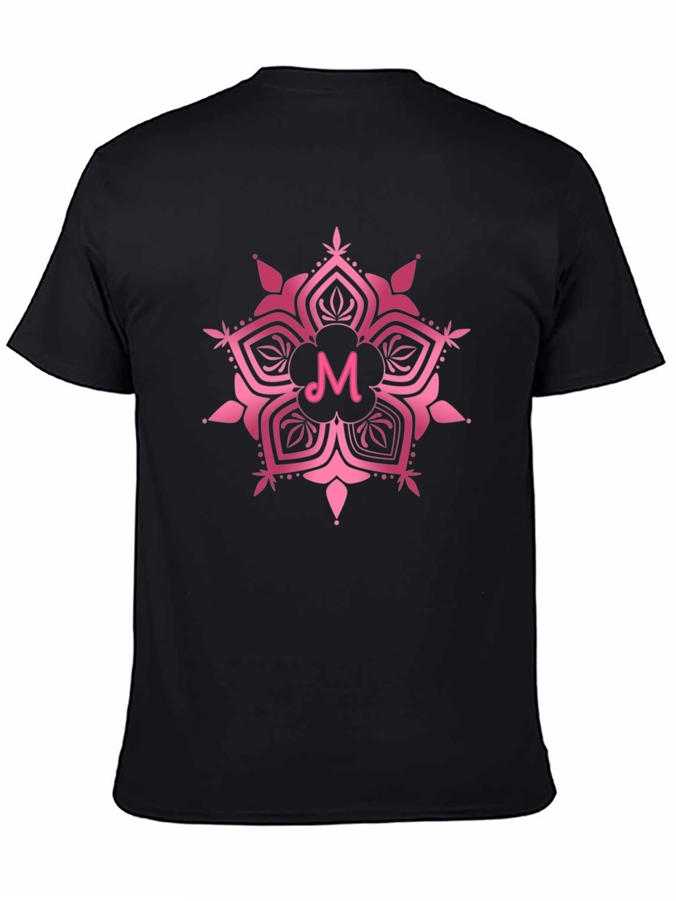 Pink Mandala M Letter T-Shirt