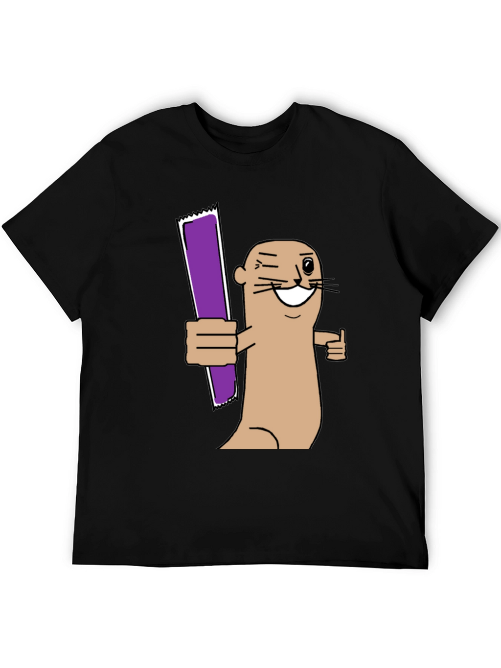 Funny Otter Purple Bar T-Shirt