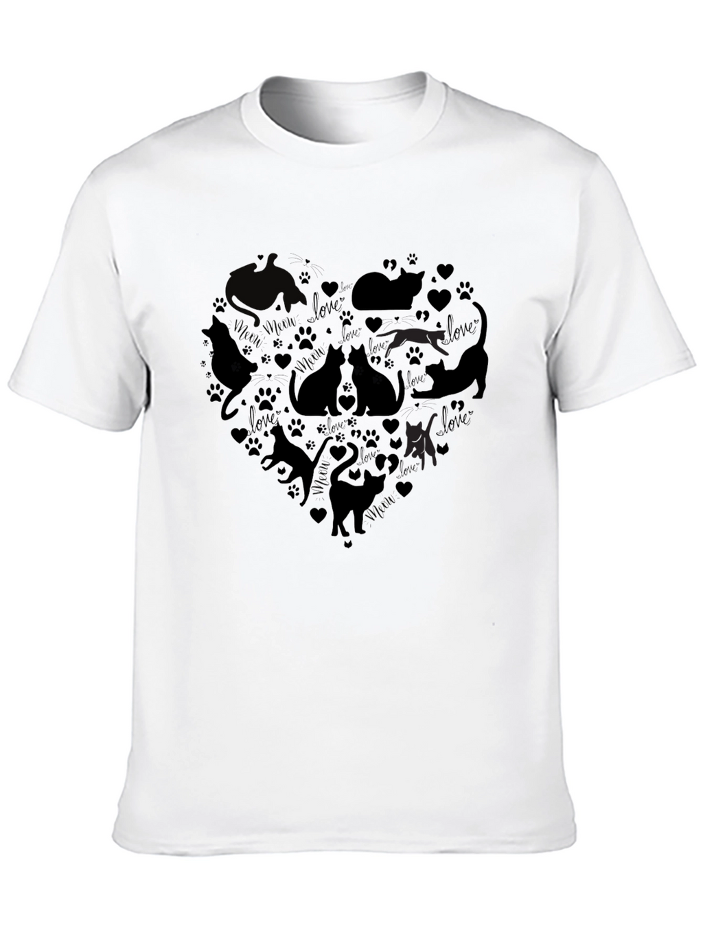 Cats Love Heart T-Shirt - Stylish Graphic Tee