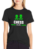 Chess Is Life T-Shirt - Skull Crown Design