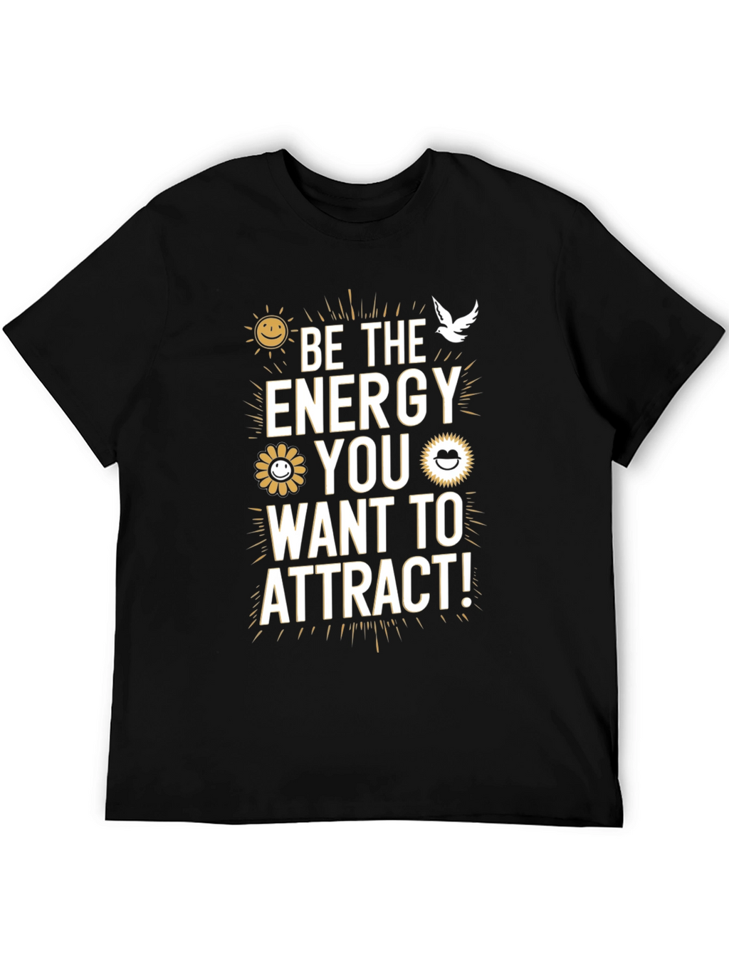 Be The Energy Black Graphic T-Shirt
