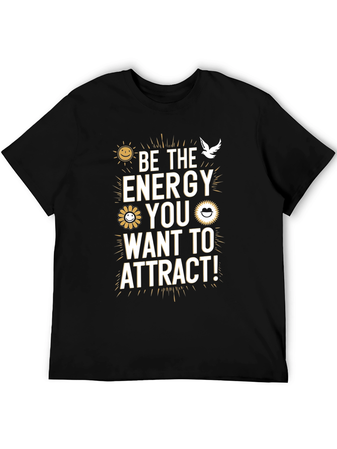 Be The Energy Black Graphic T-Shirt