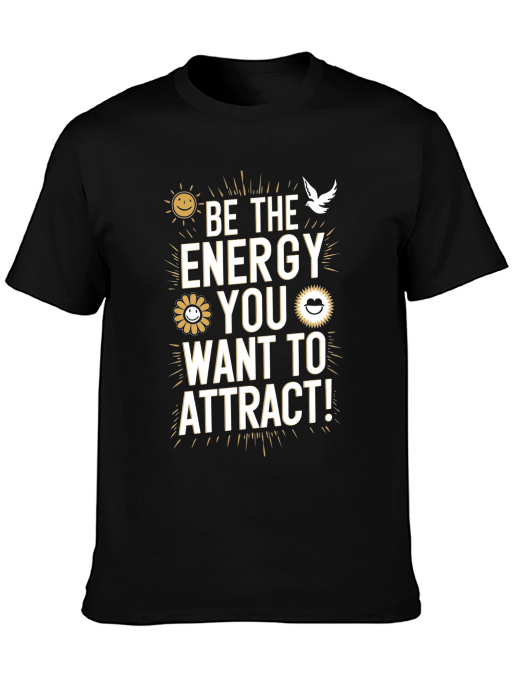 Be The Energy Black Graphic T-Shirt
