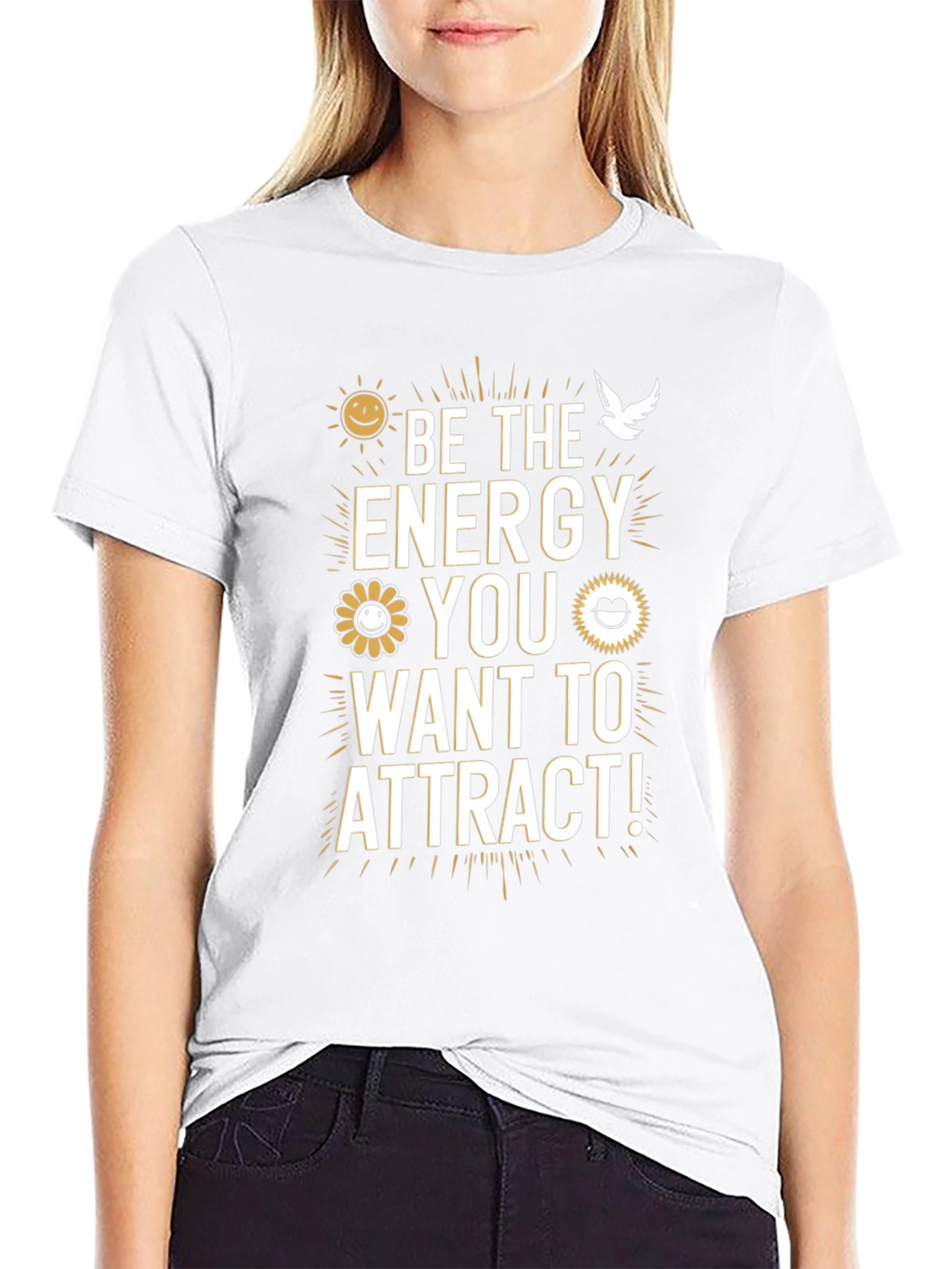 Be The Energy Black Graphic T-Shirt