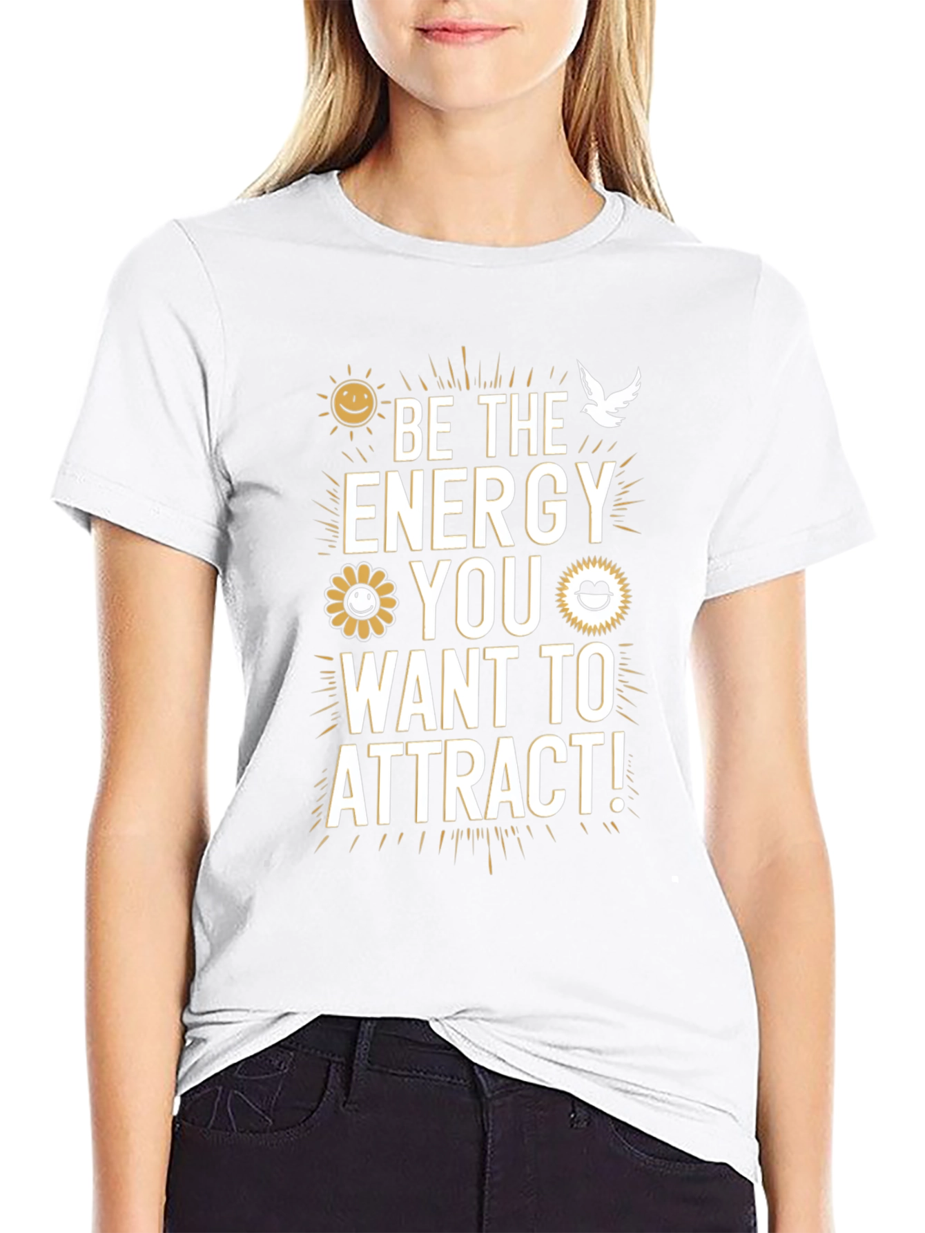 Be The Energy Black Graphic T-Shirt